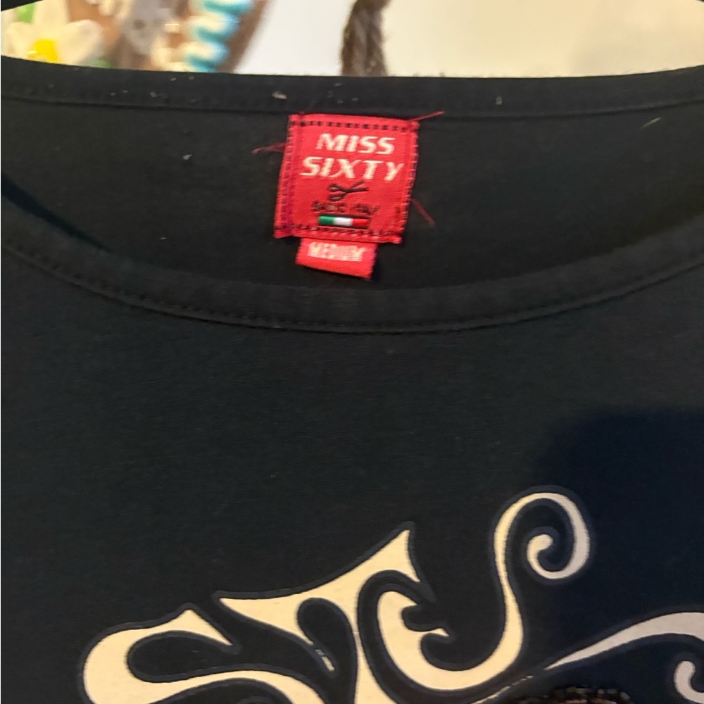 Miss Sixty Y2K Black Artistic Tee